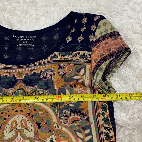 Lucky Brand Boho Print top - Picture 9 of 10